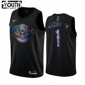 Camiseta Niños NBA New Orleans Pelicans Zion Williamson 1 Iridescent HWC Collection Swingman